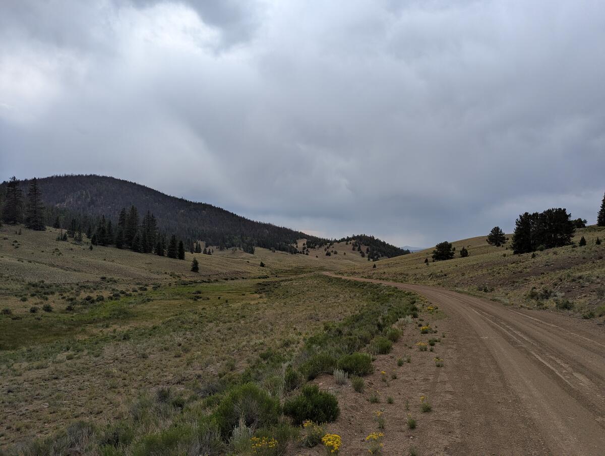 Flat, open section around mile 310